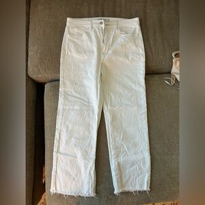 Joes white womens wide leg jean